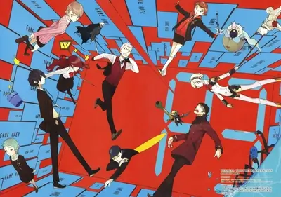 Persona 3 group illustration artwork