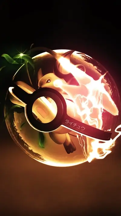 Pikachu in a Poké Ball