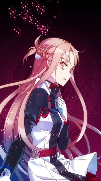 Pink-haired girl in a futuristic outfit