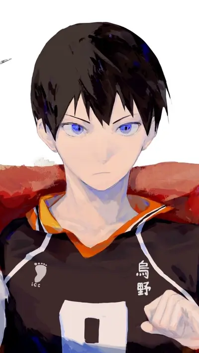 Portrait of a boy with blue eyes, wearing a volleyball uniform