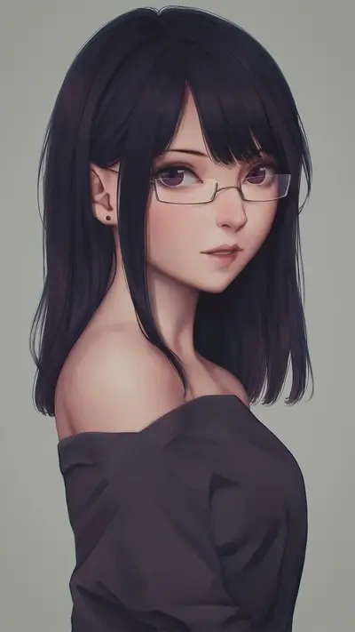 Portrait of a girl with glasses