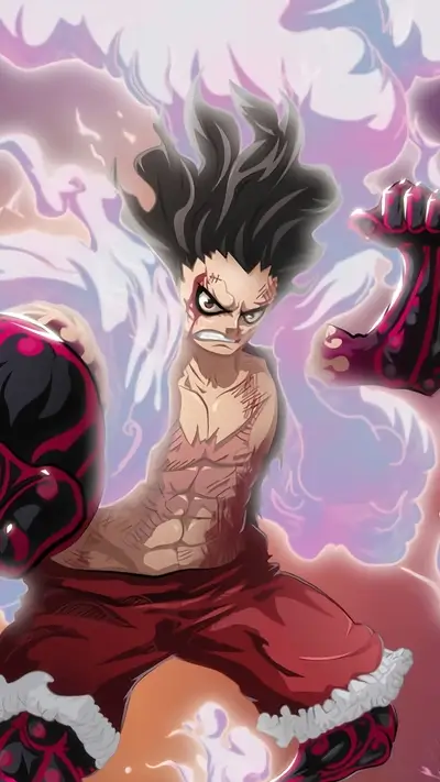 Powerful anime character striking a pose