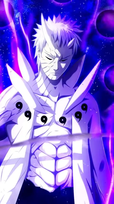 Powerful character with Rinnegan eyes