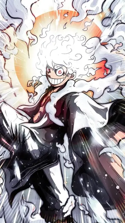 Powerful character with white hair