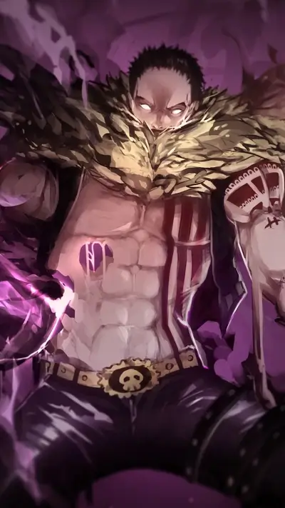 Powerful dark figure with muscular physique