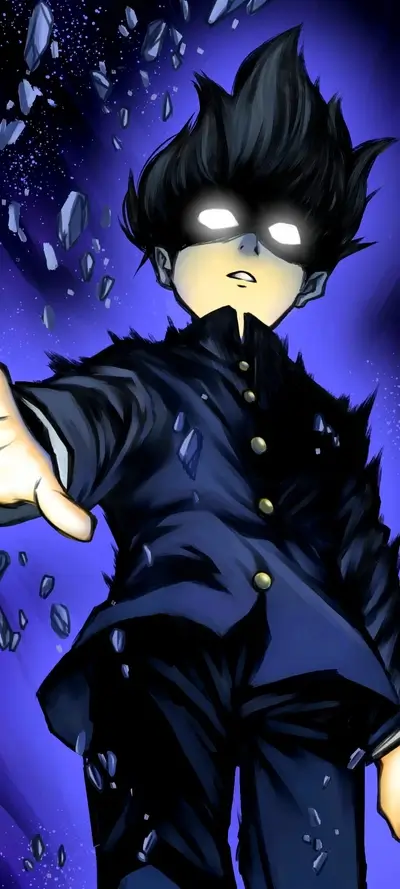 Powerful psychic boy with glowing eyes