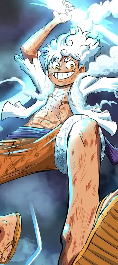 Powerful, scarred boy wielding lightning