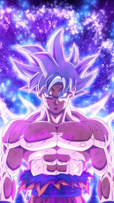 Powerful warrior with silver hair and glowing aura