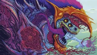 Psychedelic creature with vibrant colors