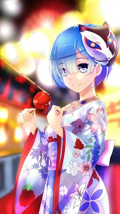 Ram in a kimono at a festival