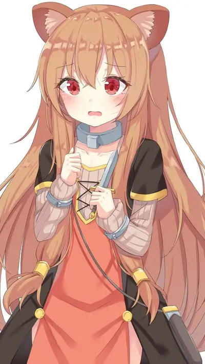 Raphtalia, a cute tanuki girl from Shield Hero, holding her sword