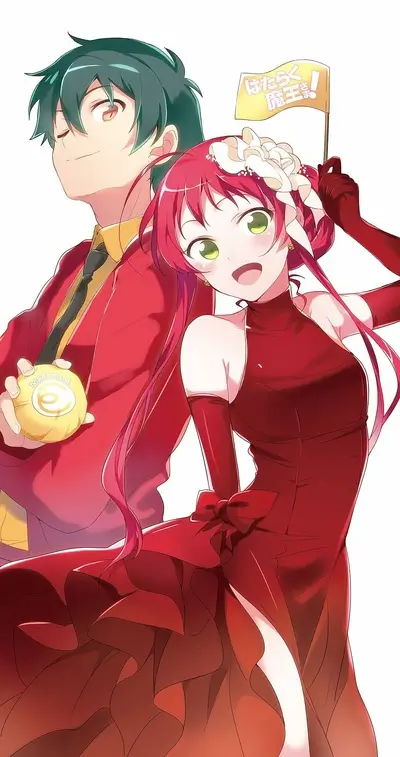 Red haired girl in fancy dress standing next to boy