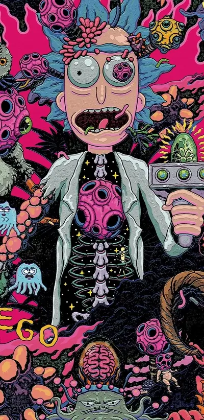 Rick and Morty psychedelic art
