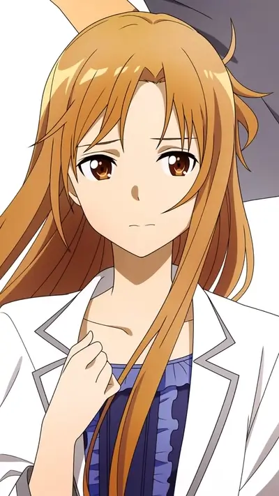 Sad expression on a beautiful anime girl