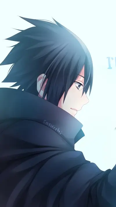 Sasuke Uchiha from Naruto wearing dark clothes