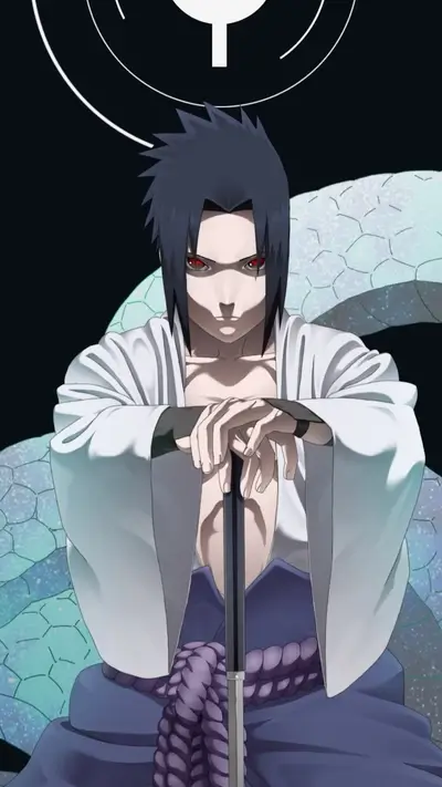 Sasuke Uchiha in a dark setting