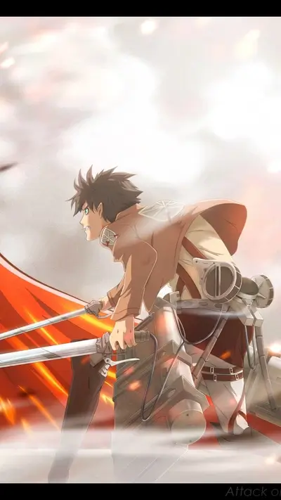 Shingeki no Kyojin character in action