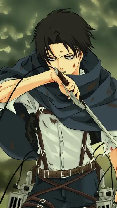 Shingeki no Kyojin character with sword