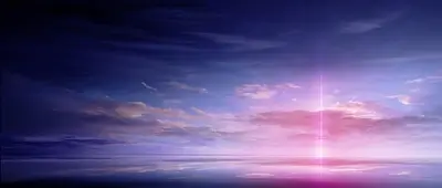 Skyline at night, dreamy clouds with light reflection, soft and vibrant colors