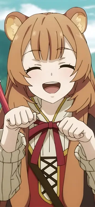 Smiling girl with bear ears