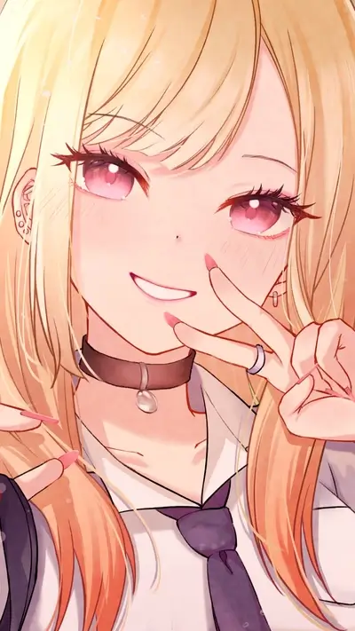 Smiling girl with blonde hair