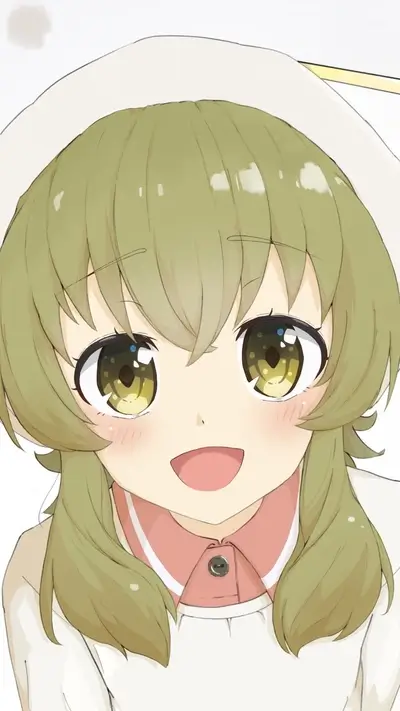 Smiling girl with light brown hair