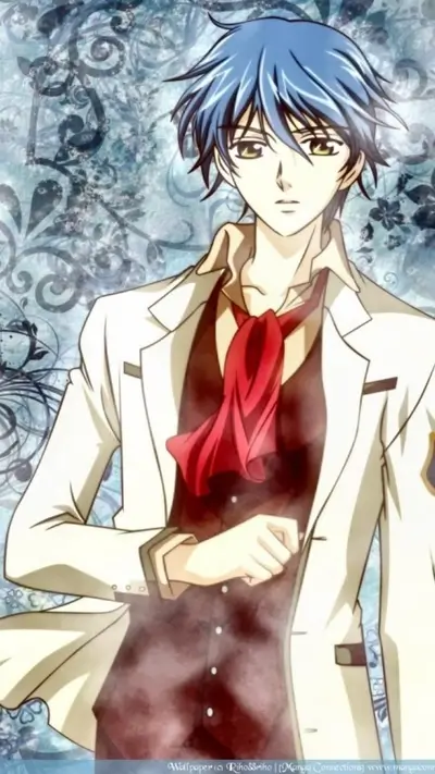 Stylish anime boy in a white coat
