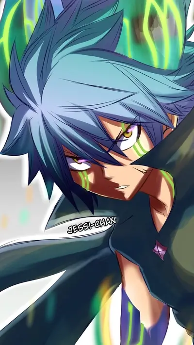 Stylish anime character portrait, vibrant colors, dynamic pose