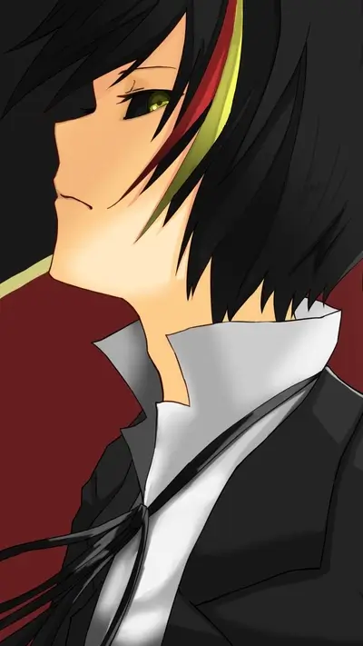 Stylish boy with dark hair and a white collared shirt