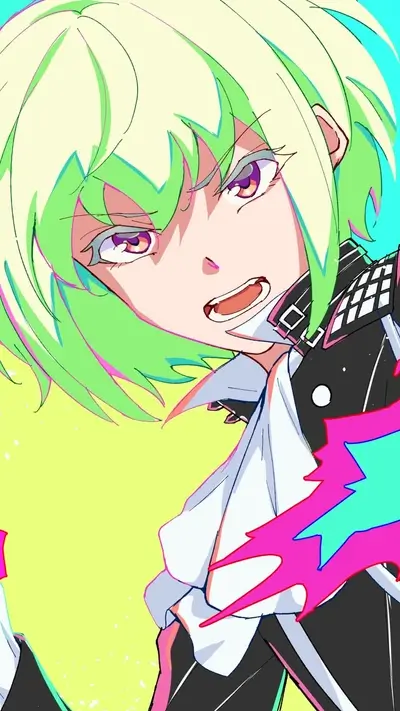 Stylish character illustration, vibrant colors
