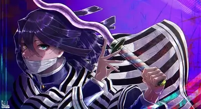 Stylish Demon Slayer character wielding a unique weapon