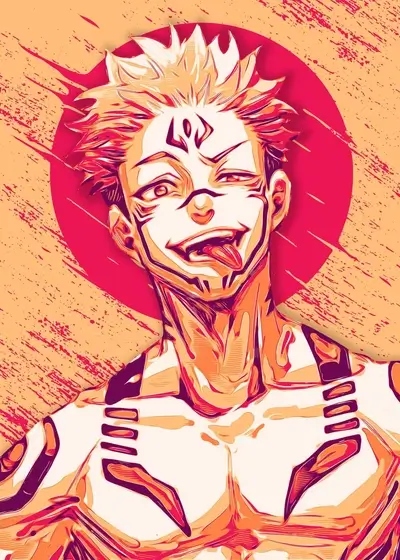 Stylish illustration of a man with spiky hair