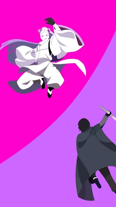 Stylized illustration of a confrontation