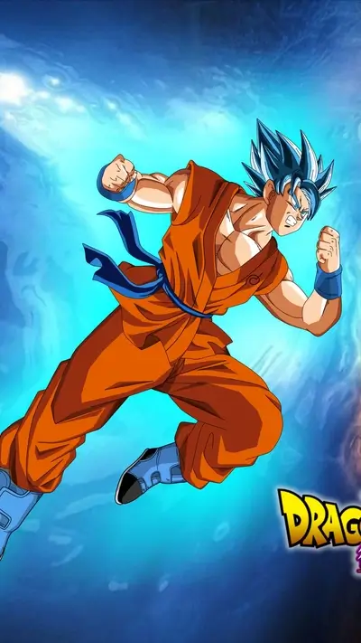 Super Saiyan Blue Goku in flight