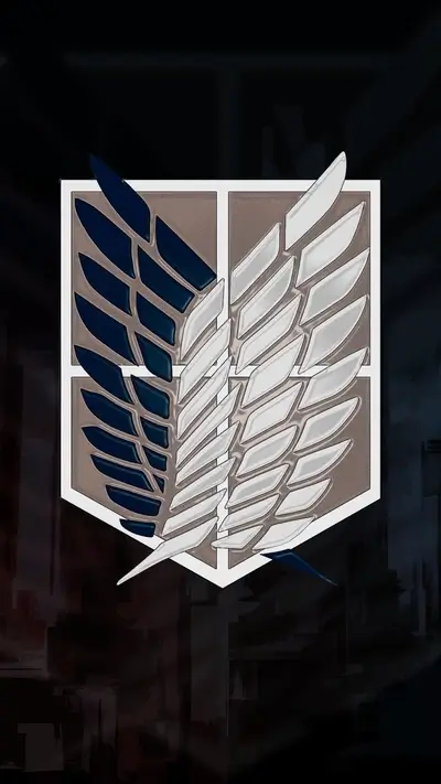 Survey Corps emblem with dark background