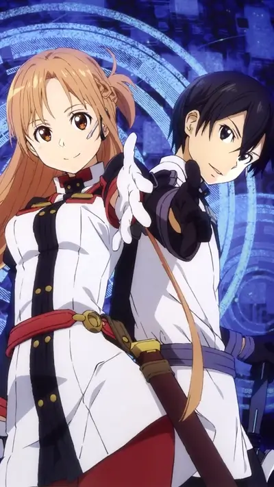 Sword Art Online characters Kirito and Asuna