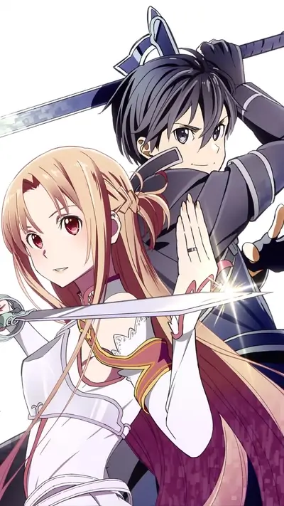 Sword Art Online characters Kirito and Asuna