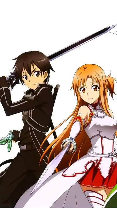 Sword Art Online characters Kirito and Asuna