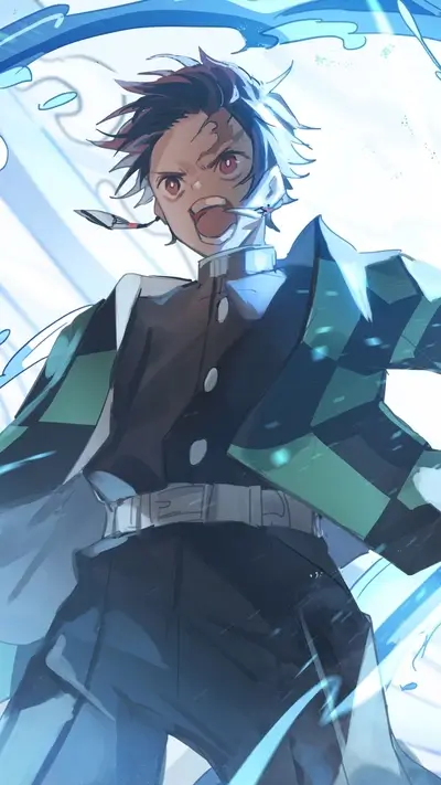 Tanjiro Kamado wielding water breathing