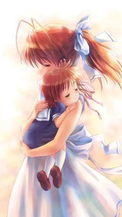 Tender embrace, gentle moment