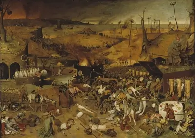 The Triumph of Death, a chaotic scene of death and destruction