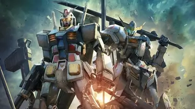 Two giant robots standing together