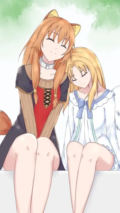 Two girls cuddling together