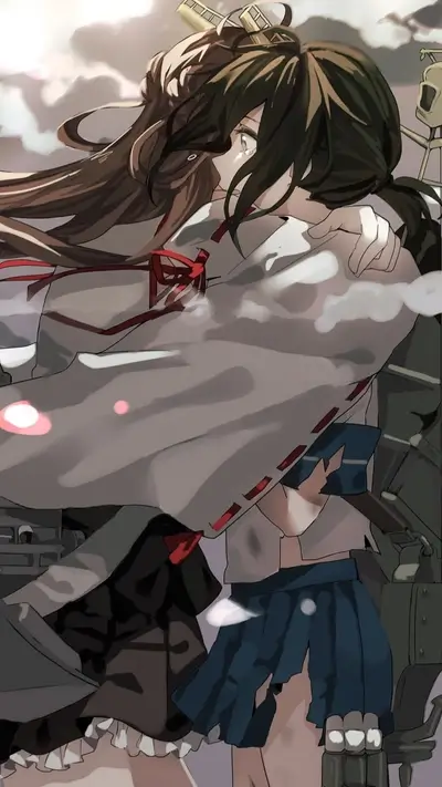 Two girls hugging each other sadly