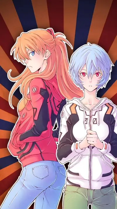 Two girls in casual clothes