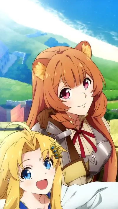 Two girls with long hair, one with lion ears
