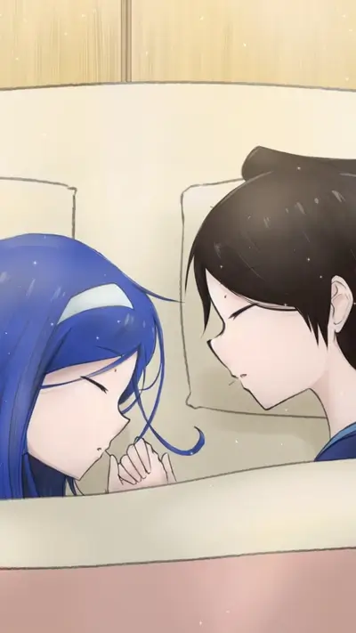 Two individuals sleeping soundly, facing each other in a peaceful bedroom