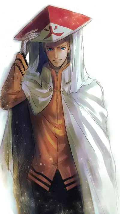 Uzamaki Naruto, seventh Hokage, depicted in digital art