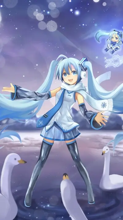 Vocaloid in a winter wonderland