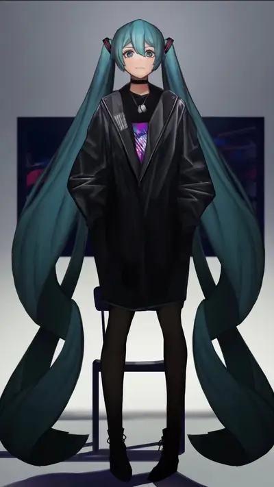 Vocaloid in stylish coat